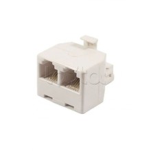 Двойник телефонный (штекер - 2 гнезда) 6P-4C (50шт/уп) REXANT 03-0031