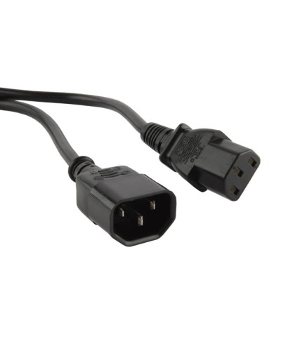 Кабель питания с заземлением Hyperline PWC-IEC13-IEC14-1.8-BK в Березниках Патч-корды и пигтейлы Pintop.ru