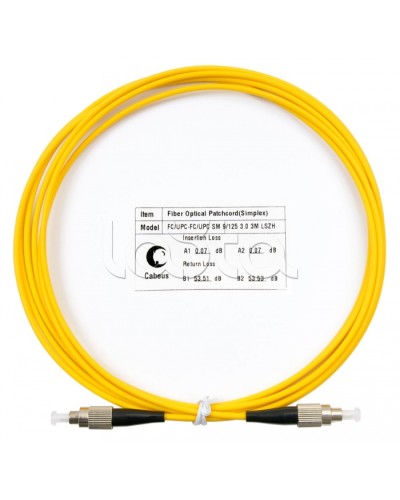 Шнур оптический simplex FC-FC 9/125 SM 3 м LSZH Cabeus FOP(s)-9-FC-FC-3M в Березниках Патч-корды оптические Pintop.ru