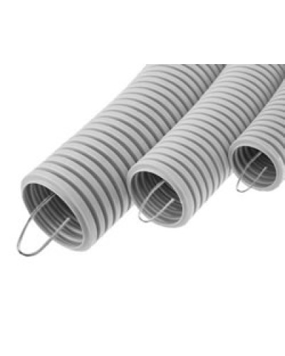 Труба гофрированная ПВХ тяжелая, с зондом диам. 25 мм (50м), огнестойкость E15-E90 Экопласт 11125-E90 в Березниках Труба (ОКЛ) Экопласт Pintop.ru