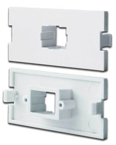 Вставка модульная под SC симплексный адаптер в розетку LAN-MB, белая LANMASTER LAN-MBP-1SC-WH в Березниках Коннекторы Pintop.ru