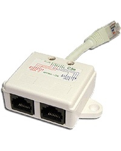 Y-адаптер 1 телефонный и 1 компьютерный порт TWT TWT-Y-E2-U2 в Березниках Проходные адаптеры Pintop.ru