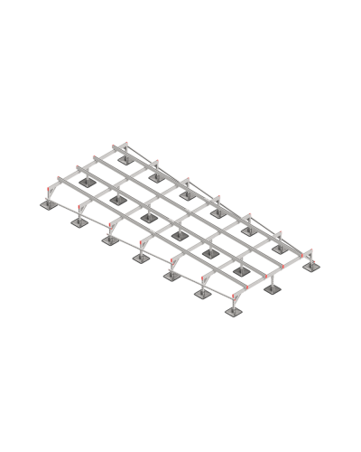 Опорная конструкция для установки оборудования TECHNORAPTOR STEELFOOT 2500х6000 КМ-профиль (KM-TR-STF-SSEI-2500-6000) в Березниках Системы видеонаблюдения Pintop.ru