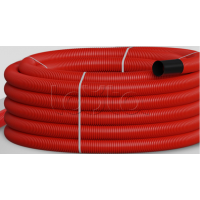 NR110 Двустен. труба ПНД гибкая откр. прокладки, SN12 с зондом, D110мм (50м) красн. Экопласт (801110HFR-UF-RD)