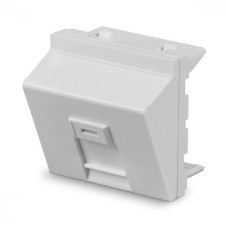 Вставка 45x45 (Mosaic) для 1 модуля формата Keystone Jack, угловая Cabeus (FP-A-45-1M)