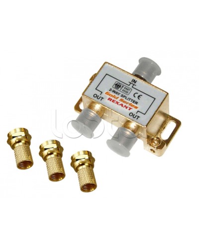 Делитель телевизионный ТВx2 + 3 шт. F BOX 5-1000 МГц GOLD (10шт/уп) REXANT 05-6101-1 в Березниках Системы видеонаблюдения Pintop.ru