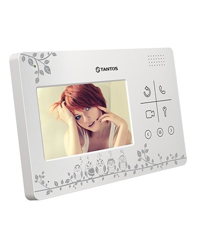 Монитор цветного видеодомофона с кнопочным управлением Tantos LILU LE Совы в Березниках Вызывные видеопанели малоабонентные Pintop.ru