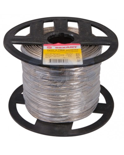 Трос стальной в ПВХ изоляции d2 мм (200) REXANT 09-5320 в Березниках Крепежные изделия Pintop.ru