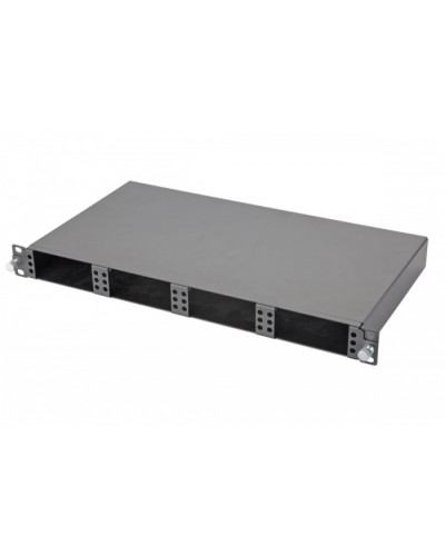 Панель 47M-20-00-01BL Eurolan Оптическая MTP выдвижная 19” 1U, на 4 кассеты, серия 1 в Березниках Кроссы оптические Pintop.ru