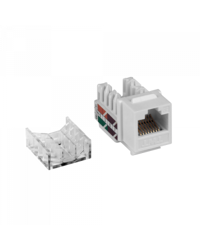 Модуль Keystone RJ45, Cat.5E, UTP, 90 градусов, белый TWT (TWT-OK45UTP/5E-WH) в Березниках Коннекторы и разъемы Pintop.ru