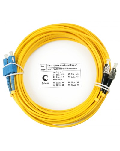 Шнур оптический duplex SC-FC 9/125 sm 25м LSZH Cabeus FOP(d)-9-SC-FC-25m в Березниках Патч-корды оптические Pintop.ru