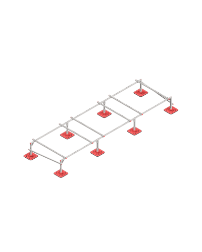 Опорная конструкция для установки оборудования TECHNORAPTOR FOOT 5000х1500 КМ-профиль (KM-TR-F-SSEI-5000-1500) в Березниках Системы видеонаблюдения Pintop.ru