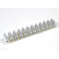 Клемник полипропилен белый, 12р, 450V, 24A, 4мм.кв. DKC 43212PL/B