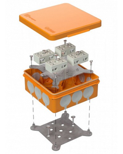 Коробка огнестойкая для о/п двухкомпонентная 60-0303-FR6.0-4-8-Р Е15-Е60 100х100х40 Промрукав (60-0303-FR6.0-4-8-Р) в Березниках Огнестойкие кабельные линии Pintop.ru