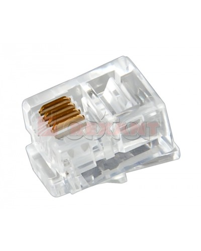 Джек телефонный 6P4C (100шт/уп) REXANT 05-1012 в Березниках Коннекторы Pintop.ru