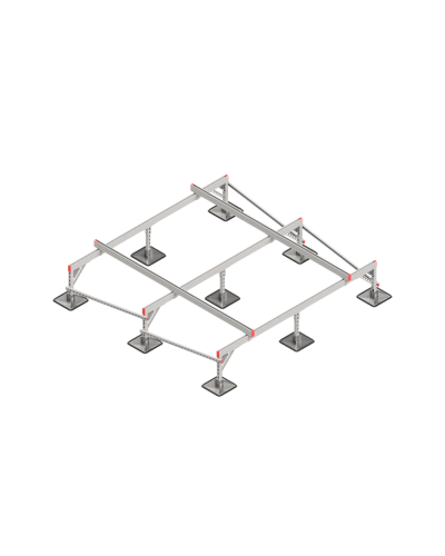 Опорная конструкция для установки оборудования TECHNORAPTOR STEELFOOT 2500х2500 КМ-профиль (KM-TR-STF-SSEI-2500-2500) в Березниках Системы видеонаблюдения Pintop.ru