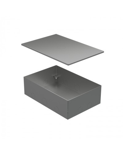 BOX/6-8 Металлическая коробка с крышкой для заливки в пол 249,6х167,6х75мм Экопласт (70161) в Березниках Распределительные коробки Pintop.ru