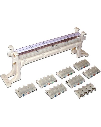 Панель кроссовая 110 типа, 32 пары, настенная, LANMASTER, кат.6, с модулями LANMASTER LAN-WS110-32FT/6 в Березниках Кроссы оптические Pintop.ru