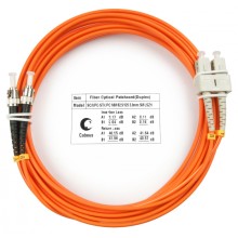 Шнур оптический duplex SC-ST 62,5/125 mm 5м LSZH Cabeus FOP-62-SC-ST-5m