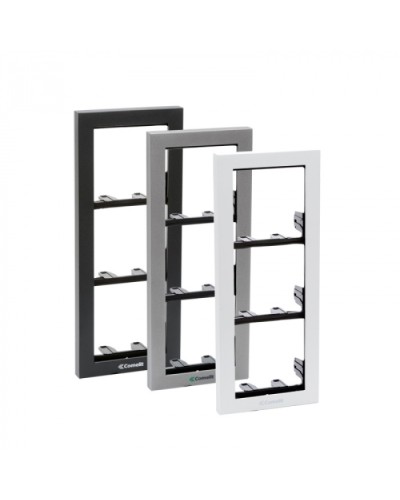 Рамка iKall на 3 модуля, антрацит Comelit в Березниках Малоабонентные видеодомофоны Pintop.ru