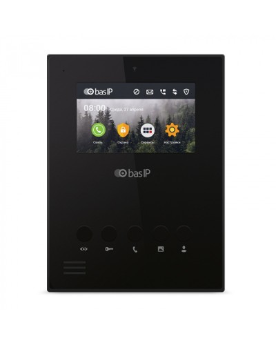 Видеодомофон BAS-IP AU-04LA BLACK в Березниках Абонентские видеоустройства Pintop.ru
