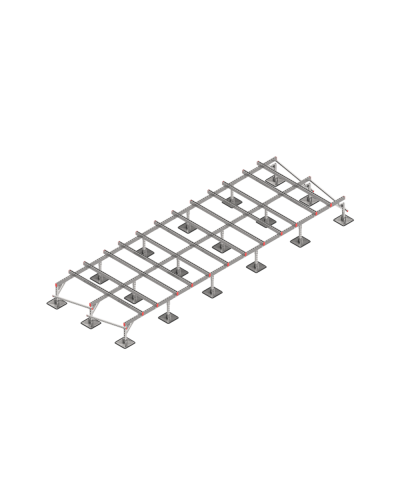 Опорная конструкция для установки оборудования TECHNORAPTOR STEELFOOT 6000х2000 КМ-профиль (KM-TR-STF-SSEI-6000-2000) в Березниках Системы видеонаблюдения Pintop.ru