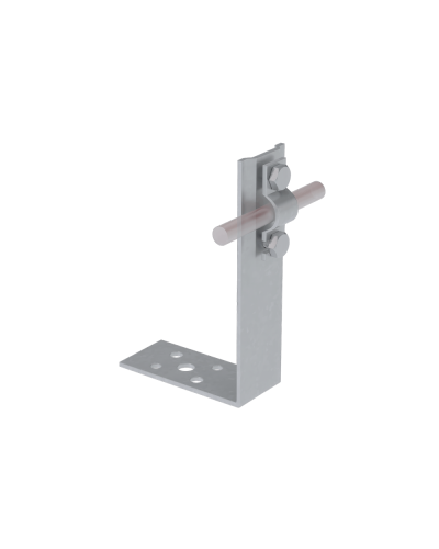 Угловой держатель болтовой для прутка Ø 5-10 мм H60 мм КМ-Профиль (UDB-H60-D5-10) в Березниках Монтажные материалы Pintop.ru