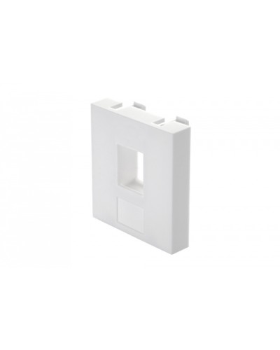 Адаптер 45 × 45 мм для 1 мультимедиа-модуля Keystone без шторки, белый Eurolan (16B-45-11WT) в Березниках Модули Keystone Pintop.ru