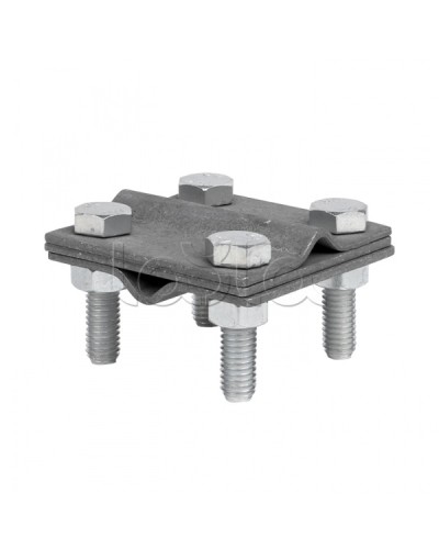 Зажим крестовидный прут-прут (3 пластины 57x57мм) HZ EKF PROxima (lp-55758) в Березниках Крепежные изделия Pintop.ru