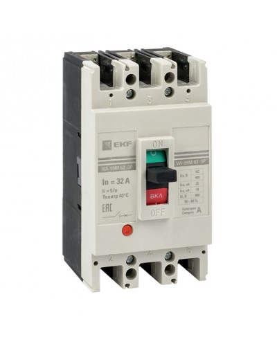 Выключатель автоматический ВА-99М 63/16А 4P 5In 25кА EKF PROxima (mccb99-4P5In63-16m) в Березниках Электротехническое оборудование Pintop.ru