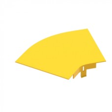 Крышка горизонтального поворота 45° оптического лотка 120 мм, желтая LANMASTER (LAN-OT120-HC45C)