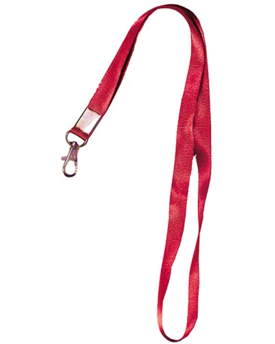 Лента шёлковая с металлическим карабином-защёлкой Tantos TS-STR (red) в Березниках Дополнительное оборудование для СКУД Pintop.ru