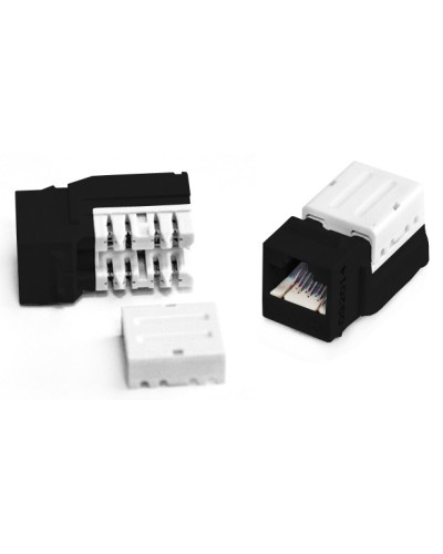 Вставка Keystone Jack RJ-45(8P8C) Hyperline KJNE-8P8C-C6-90-BK в Березниках Модули Keystone Pintop.ru
