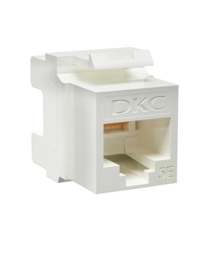 Модуль Keystone RJ45 CAT5E неэкранированный, 180 градусов, белый (форм-фактор A10) DKC RNK5EU180WH в Березниках Модули Keystone Pintop.ru