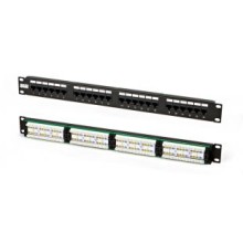 Патч-панель высокой плотности 19", 0.5U, 24 порта RJ-45, категория 5e, Dual IDC Hyperline PPHD-19-24-8P8C-C5e-110D
