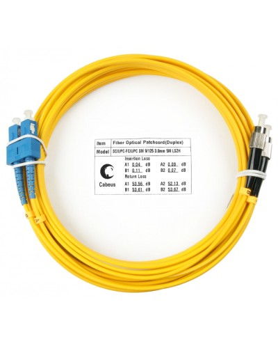 Шнур оптический duplex SC-FC 9/125 sm 7м LSZH Cabeus FOP(d)-9-SC-FC-7m в Березниках Патч-корды оптические Pintop.ru
