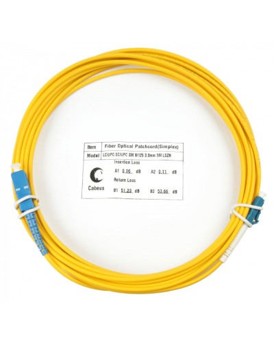 Шнур оптический simplex LC-SC 9/125 sm 20м LSZH Cabeus FOP(s)-9-LC-SC-20m в Березниках Патч-корды оптические Pintop.ru