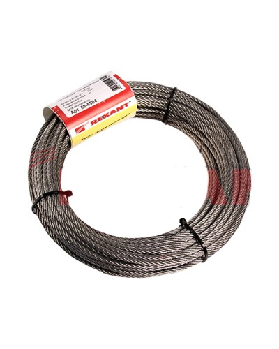 Трос нержавеющий d=3мм, моток 20 метров REXANT 09-5503 в Березниках Крепежные изделия Pintop.ru