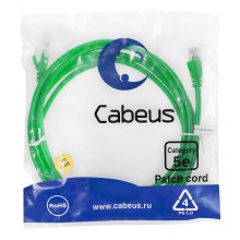 Патч-корд медный U/UTP кат.5е (3м) LSZH (зеленый) Cabeus (PC-UTP-RJ45-Cat.5e-3m-GN-LSZH)