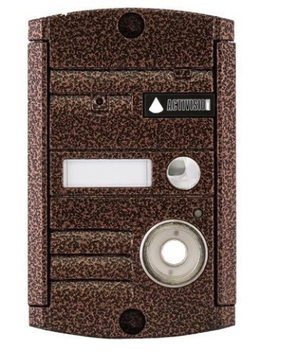 Видеопанель вызывная накладная цветная на 1 абонента Activision AVP-451 (PAL, медь) в Березниках Вызывные видеопанели малоабонентные Pintop.ru