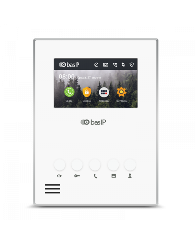 Видеодомофон BAS-IP AU-04LAF WHITE в Березниках Абонентские IP устройства Pintop.ru