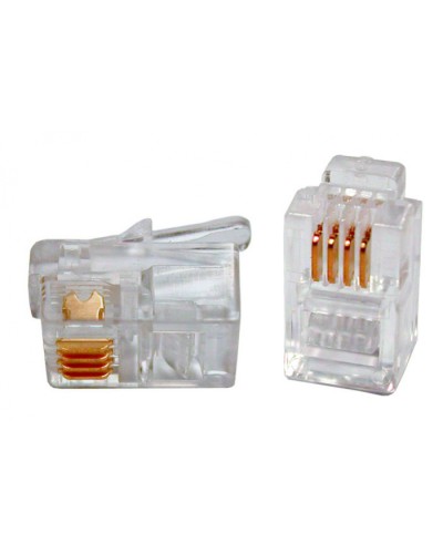 Коннектор телефонный для телефонных трубок Cabeus 4P4C в Березниках Коннекторы и разъемы Pintop.ru