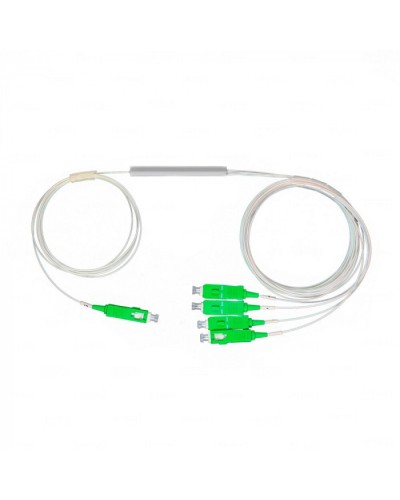 Разветвитель план 1х4 окон SC/APC 9/125 вывод 1,5м буфер 0.9мм 1260/1650 Cabeus (FCT-PLC-1/4-9-SC/A-1.5-0.9) в Березниках Оптические разветвители (сплиттеры) Pintop.ru