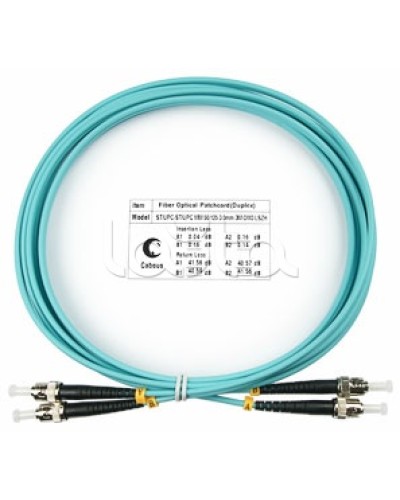 Патч-корд волоконно-оптический MM 50/125 duplex ST-ST LSZH (3 м) Cabeus FOP-50-ST-ST-3m в Березниках Патч-корды оптические Pintop.ru