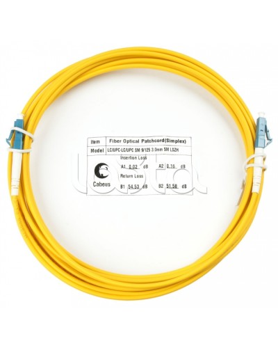 Шнур оптический simplex LC-LC 9/125 sm 5м LSZH Cabeus FOP(s)-9-LC-LC-5m в Березниках Патч-корды оптические Pintop.ru