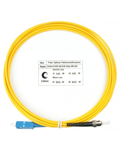 Шнур оптический simplex SC-ST 9/125 sm 3м LSZH Cabeus FOP(s)-9-SC-ST-3m в Березниках Патч-корды оптические Pintop.ru