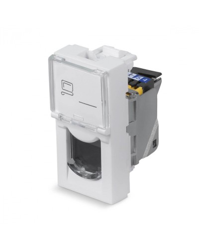 Модуль Keystone Jack RJ-45(8P8C), 180 градусов, категория 6a, экран. Cabeus (KJ-RJ45-Cat.6a-SH-180T-FP-L-22,5) в Березниках Модули Keystone Pintop.ru