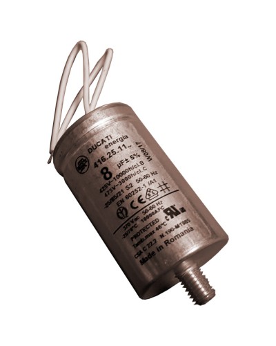 Конденсатор 8 мкФ с гибкими выводами и болтом Came 119RIR339 в Березниках Запчасти для шлагбаумов и автоматики Pintop.ru