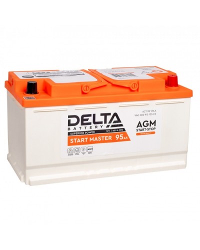 Аккумуляторная батарея 12 - 95 DELTA START MASTER 95 Ah AGM в Березниках Электротехническое оборудование Pintop.ru