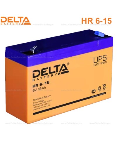 Аккумулятор свинцово-кислотный Delta HR 6-15 в Березниках Электротехническое оборудование Pintop.ru